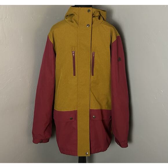 Aperture Men’s Snow Boarding Jacket Size Large Maroon And Gold winter sports - Picture 4 of 12